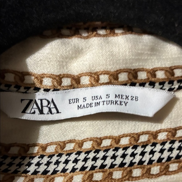 Zara  women Brown and White Striped - Picture 3 of 4
